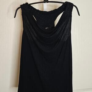 Stylish Black Cowl Neck Tank Top